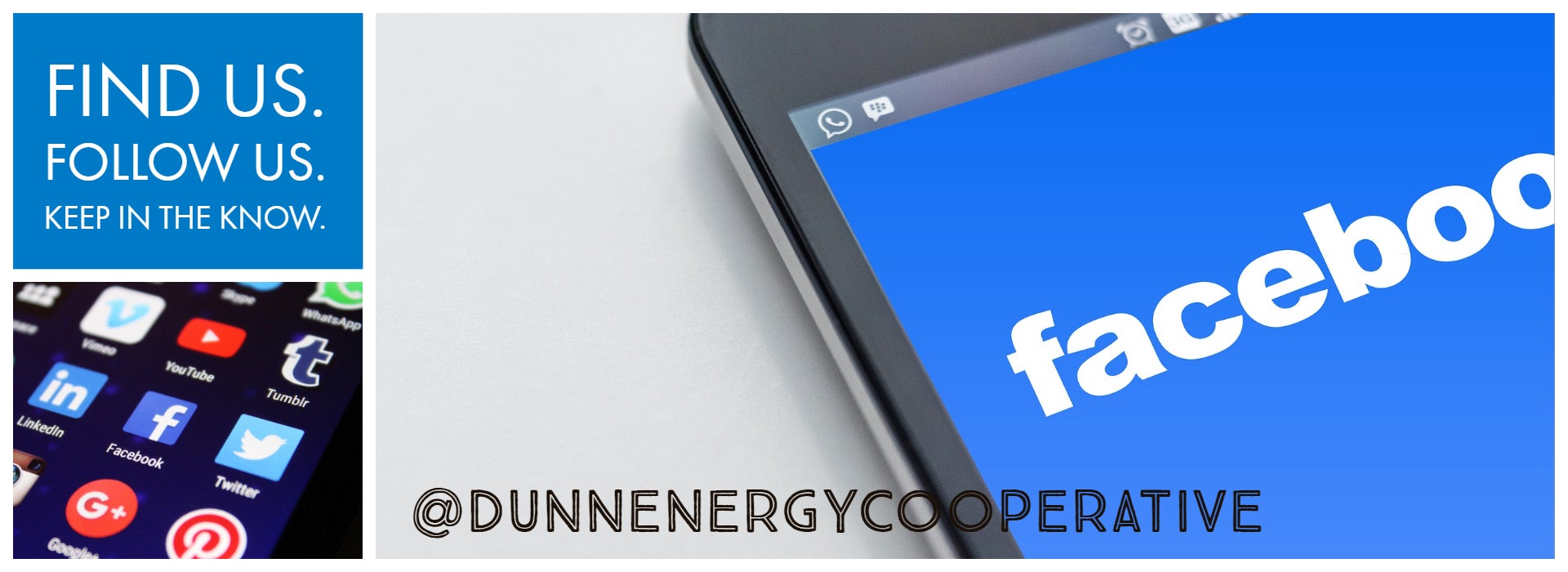 Find us on social media