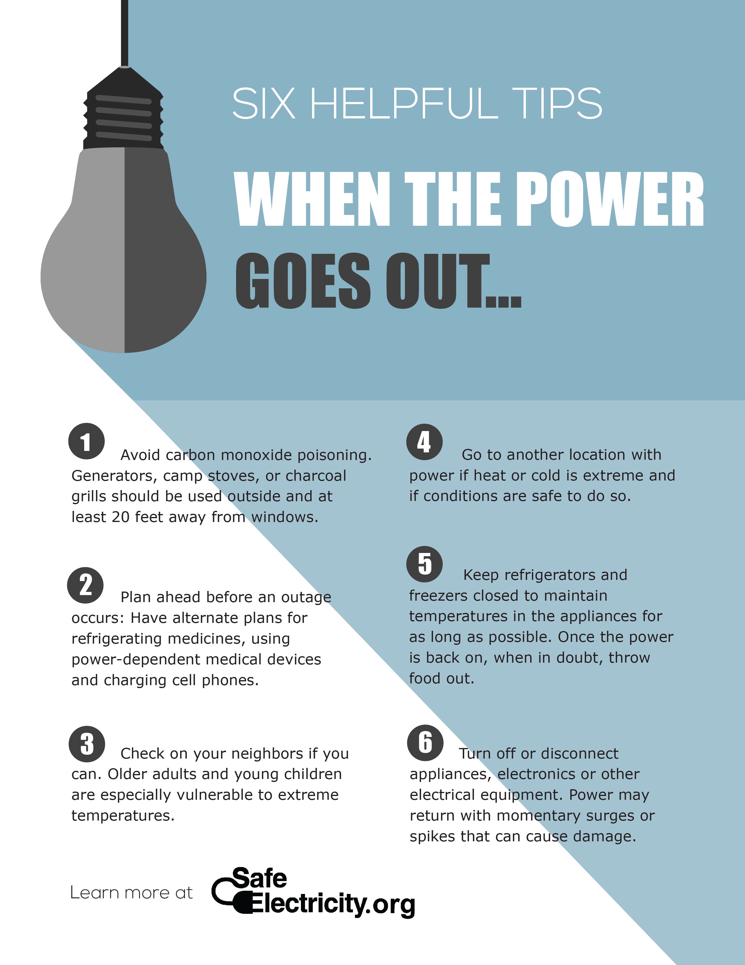 6 Tips for When the Power Goes Out