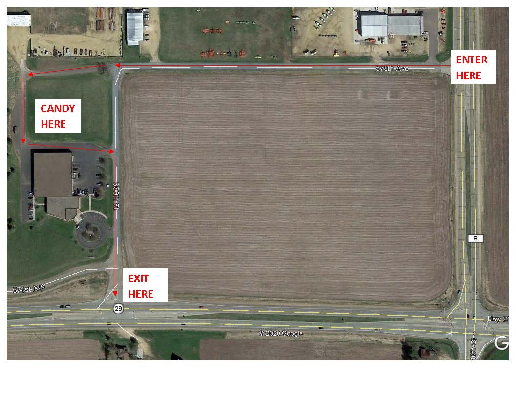 Driving Map for Trick or Treating